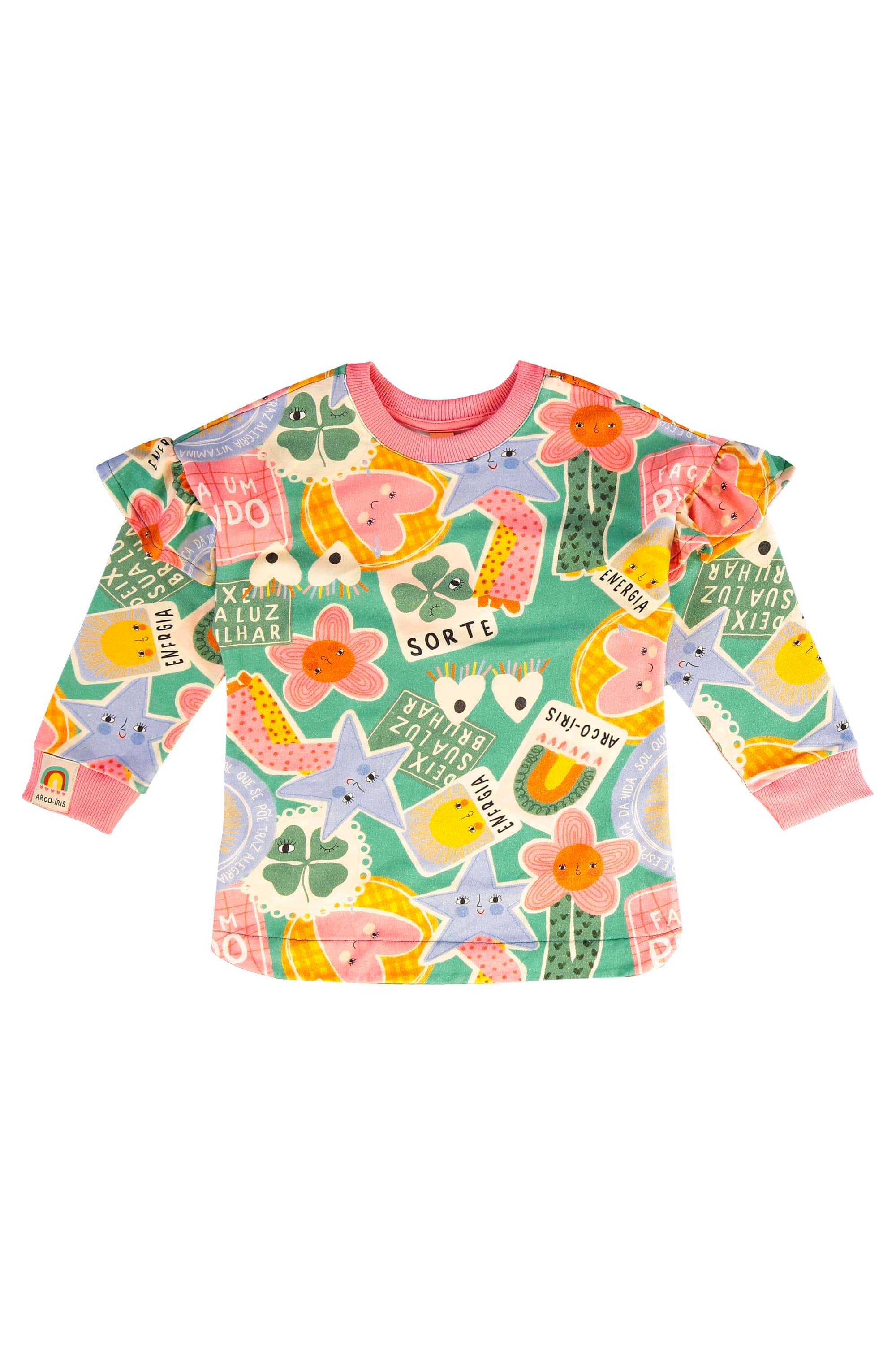 Conjunto Infantil Energia Boa com Blusão e Calça Legging (Verde) Três e Já - Imagem 17